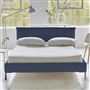 Pillow Low Bed - Double - Brera Lino Marine - Metal Leg