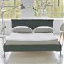 Pillow Low Bed - Double - Rothesay Aqua - Metal Leg