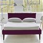 Pillow Low Bed - Double - Cassia Fuchsia - Walnut Leg