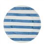 Turquoise Striped Dinner Plate
