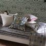 Ikebana Damask Cameo Decorative Pillow