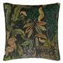 Brocart Decoratif Velours Olive Cushion - Reverse