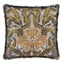 Brocart Decoratif Embroidered Sepia Cushion - Reverse
