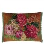 Fleurs d artistes Velours Terracotta Cushion