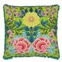 Brocart Decoratif Embroidered Lime Cushion