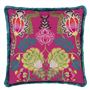 Brocart Decoratif Embroidered Cerise Cushion