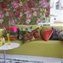 Fleurs D Artistes Velours Terracotta Velvet Cushion