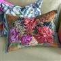 Fleurs D Artistes Velours Terracotta Velvet Cushion