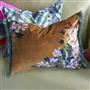 Fleurs D Artistes Velours Terracotta Velvet Cushion