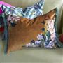 Coussin Fleurs D Artistes Velours Terracotta