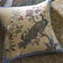 Coussin Peacock Toile Sepia