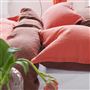 Biella Coral & Rosewood Pure Linen Bed Linen