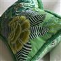 Coussin Rose De Damas Embroidered Jade