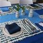 Shiwa Cobalt Linen Table Cloth, Runner, Placemats & Napkins