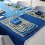 Shiwa Cobalt Linen Table Cloth, Runner, Placemats & Napkins