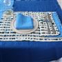 Shiwa Cobalt Linen Table Cloth, Runner, Placemats & Napkins