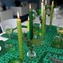 Grass Green Dinner Candles Set of 4
