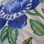 Coussins Isabella Embroidered Cobalt Linen