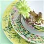 Ikebana Damask Dinner Plates