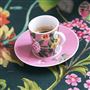 Ikebana Damask Espresso Cup & Saucer 