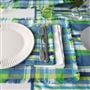 Madrasi Cobalt Cotton Runner, Placemats & Napkins