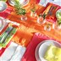Lario Zinnia Linen Table Cloth, Runner, Placemats & Napkins 