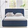 Amalfi Bed -Double - Cassia Velvet - Denim