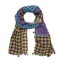 Injiri Purple and Blue Check Scarf