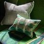 Kushime Emerald Embroidered Cotton Cushion