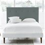 Polka Superking Headboard - Self Buttons - Rothesay Aqua