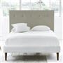 Polka King Headboard - Self Buttons - Brera Lino Pebble