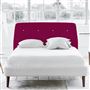 Cosmo Double Headboard - White Buttons - Cassia Fuchsia