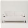 Positano 2.5 seater - Matt Black Legs - Brera Lino Alabaster