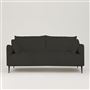 Positano 2.5 seater - Matt Black Legs - Brera Lino Charcoal