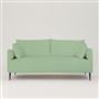 Positano 2.5 seater - Matt Black Legs - Brera Lino Pale Jade