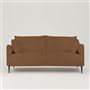 Positano 2.5 seater - Matt Black Legs - Cassia Velvet Hazel