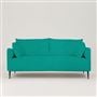 Positano 2.5 seater - Matt Black Legs - Cassia Velvet Ocean