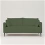 Positano 3 seater - Matt Black Legs - Brera Lino Emerald