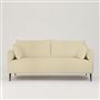 Positano 3 seater - Matt Black Legs - Cassia Velvet Calico