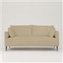 Positano 3 seater - Matt Black Legs - Tortona Ecru
