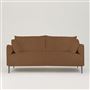 Positano 2.5 seater - Polished Steel Legs - Cassia Velvet Hazel