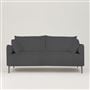 Positano 2.5 seater - Polished Steel Legs - Cassia Velvet Granite