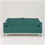 Positano 2.5 seater - Polished Steel Legs - Cassia Velvet Azure