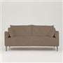 Positano 2.5 seater - Polished Steel Legs - Tortona Moleskin