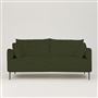 Positano 3 seater - Polished Steel Legs - Aria Forest