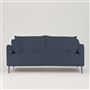 Positano 2.5 seater - Polished Steel Legs - Tortona Indigo