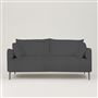 Positano 3 seater - Polished Steel Legs - Cassia Velvet Granite