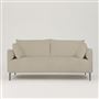 Positano 3 seater - Polished Steel Legs - Cassia Velvet Dove