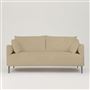 Positano 3 seater - Polished Steel Legs - Tortona Ecru