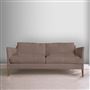 Milan 2.5 Seat Sofa - Brera Lino - Cameo - Walnut Leg
